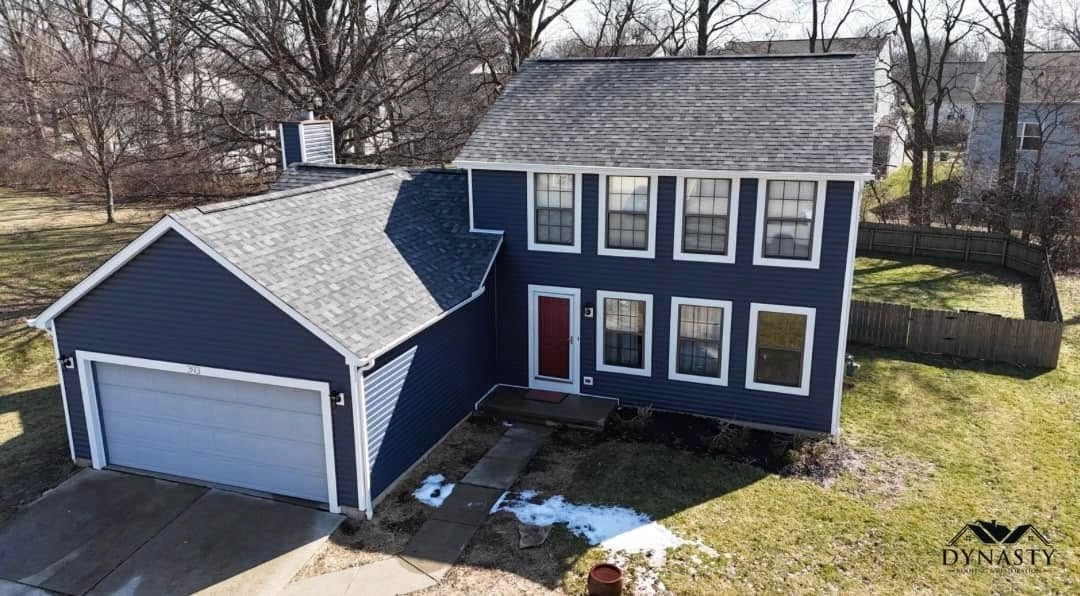 new-siding-installation top view of a roof being replaced with shingles