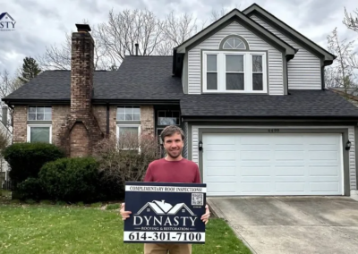 homeowners in pickerington with new roof from dynasty roofing