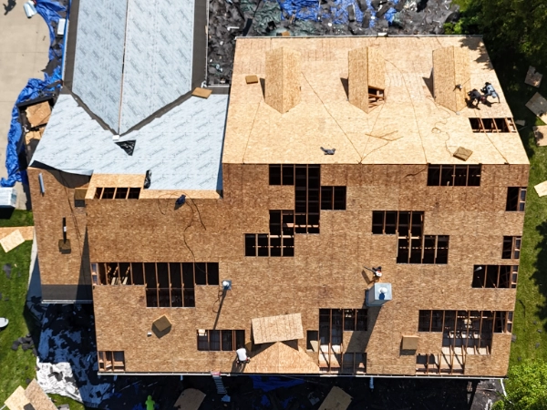 roof replacement in progress