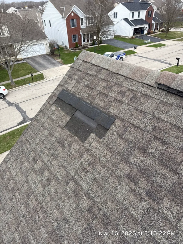 shingles missing from a roof